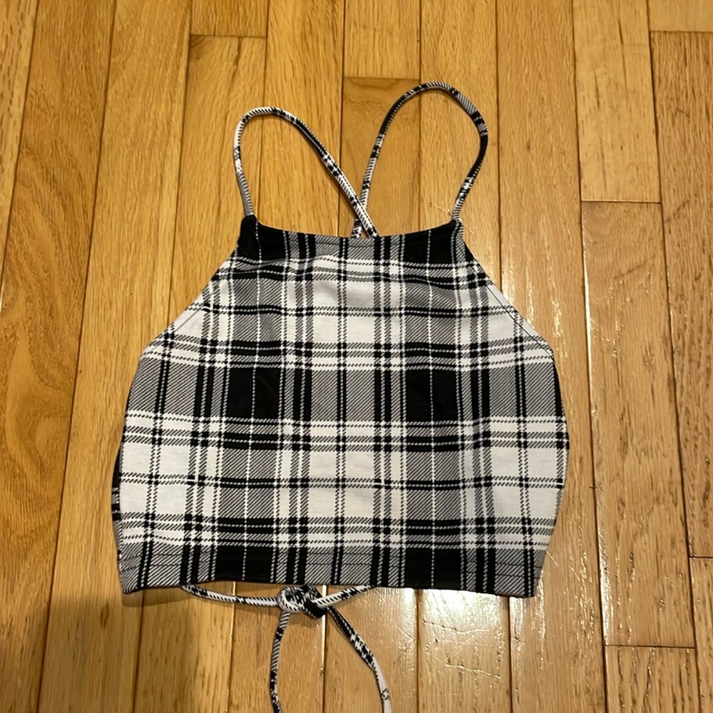 LA HEARTS cropped halter top